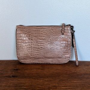 Brown Leather Banana Republic Clutch